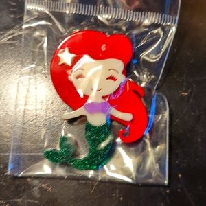 Acrylic mermaid brooch